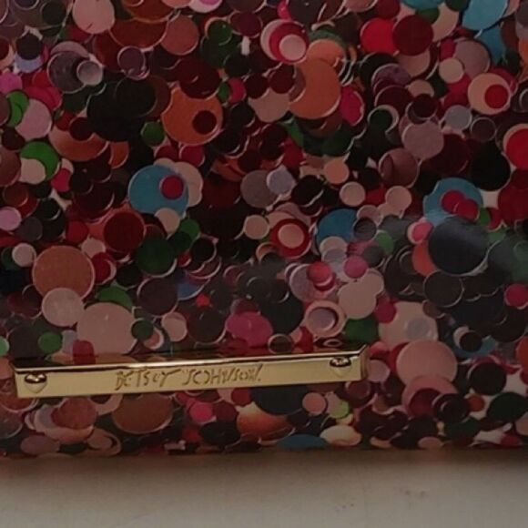 BETSY JOHNSON Bag Crossbody Xodanie Rainbow Patent Leather Bow Multicolor - Picture 3 of 10